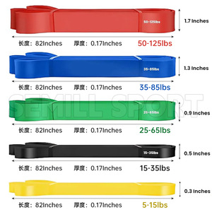 Bande de Résistance SEED 82 Pouces, Épaisseur 0,17 Pouce, 5-125 Lbs, pour Entraînement de Force, Yoga et Exercices de Fitness - Product Image 1