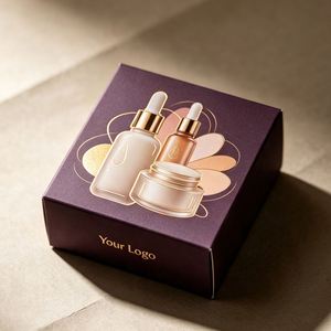 กล่องบรรจุภัณฑ์เครื่องสำอางรักษ์โลกแบบพับได้ FX พร้อมฝาปิดแม่เหล็ก พิมพ์โลโก้ตามสั่ง เคลือบด้าน ตกแต่งด้วยฟอยล์สีทอง - Product Image 4