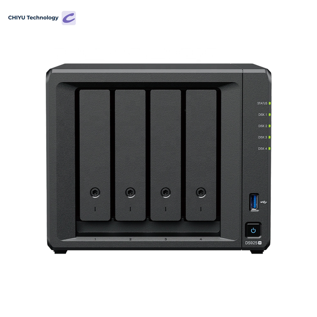 DS925+ 4-Bay NAS Network Storage AMD Ryzen V1500B 4-Core Dual 2.5GbE 32GB ECC RAM for SMB Data Backup Virtualization