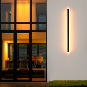 <span class=keywords><strong>Applique</strong></span> <span class=keywords><strong>Murale</strong></span> Extérieure DAWN Étanche IP65 AC85-265V, <span class=keywords><strong>Luminaire</strong></span> Moderne à Bande Longue LED pour Porche d'Entrée et Éclairage de Jardin - Product Image 6