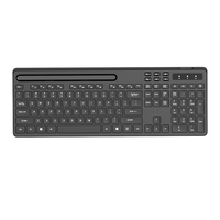 Silent Keycaps 2.4G Wireless Gaming Slim Ultra Thin USB Human-Ergonomic Keyboard Mouse Combo 106 Layout 1600 DPI 6D Buttons