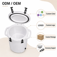 Seau à glace rotomoulé 25L en LLDPE isolé avec couvercle hermétique pour fêtes en extérieur