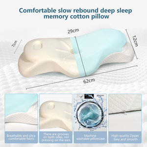 Almohada Ergonómica Personalizable con Forma de Ola para Dormir, Almohada <span class=keywords><strong>Cervical</strong></span> con Contorno, Almohada de Espuma Viscoelástica - Product Image 3