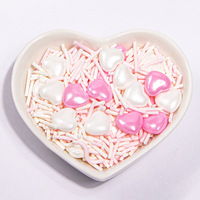 Groothandel Valentijnsdag Eetbare Sprinkles Mix Bulk - Roze Hartjes Suikerparels & Rode Kraaltjes voor Commerciële Bakkerij & Retail Cadeausets