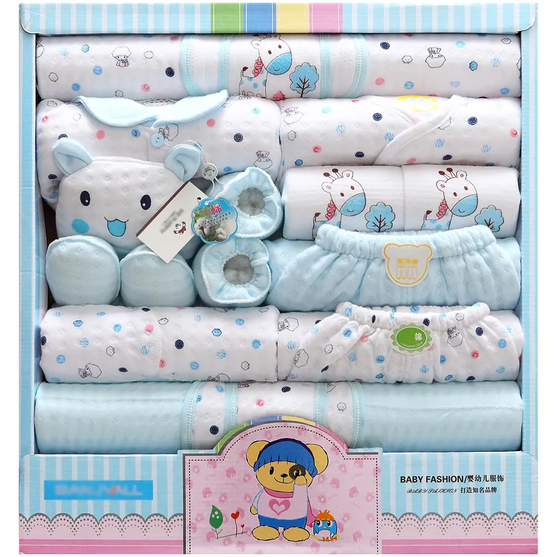 Baju Bayi Murah 18 Stuk Pasgeboren Baby Set Baby Rompertjes Conjuntos De Roupas De Beb Baby Kleding Pasgeboren Set gift Crown