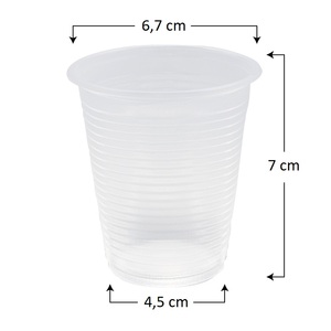 1000 bicchieri di plastica monouso 166ml trasparente economico caldo/freddo tè/acqua polistirene imballaggio professionale - Product Image 2