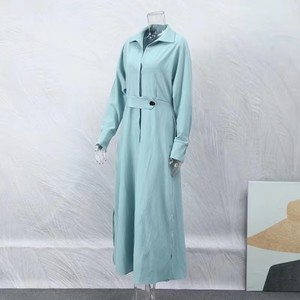 Nuovo Elegante Abito Camicia da <span class=keywords><strong>Donna</strong></span> <span class=keywords><strong>con</strong></span> Colletto a Risvolto, Maniche Lunghe e Tasche, <span class=keywords><strong>Vestito</strong></span> <span class=keywords><strong>Lungo</strong></span> <span class=keywords><strong>con</strong></span> <span class=keywords><strong>Spacco</strong></span> - Product Image 5
