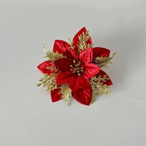 Nouvelle <span class=keywords><strong>couronne</strong></span> de Noël en soie artificielle écologique, or rose, trois couches, or rouge, style populaire, marque XYS - Product Image 5