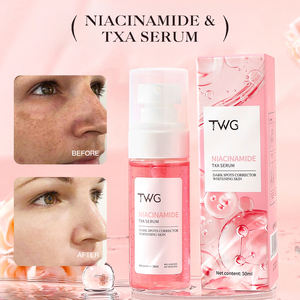 Suero TWG OEM Personalizado con Extracto de Árbol de Té, Niacinamida y TXA para Manchas Oscuras, Antiacné, Blanqueador, Hidratante - Product Image 3