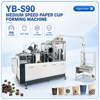 Nouvelle machine chinoise haut de gamme à grande vitesse de 6,5 kW pour la fabrication de gobelets à café en papier, 100-110 pièces/min, machine à faible coût pour la fabrication de gobelets et d'assiettes jetables en papier avec pompe