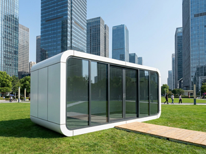 <span class=keywords><strong>Maison</strong></span> préfabriquée moderne en verre, type capsule, Apple Cabin, maisonnette à coins arrondis, design capsule de jardin, structure en acier - Product Image 3