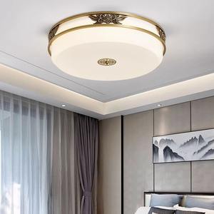 Plafonnier LED Minimaliste Moderne Nouveau Style Chinois Lampe Tout en Cuivre pour Salon Chambre et Bureau Créatif Tout en Cuivre - Product Image 1