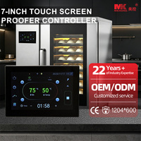 Pengontrol Proofer Adonan MEIKONG Temperature Instrument Dual CPU MK7L07H dengan Layar Sentuh 7 Inci, Panel Kontrol Suhu dan Kelembapan
