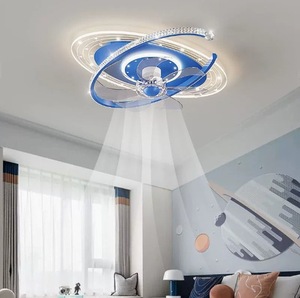 Ventilateur de plafond moderne et simple avec lumière LED en acrylique ciel <span class=keywords><strong>étoilé</strong></span>, silencieux, <span class=keywords><strong>grand</strong></span> vent, pour chambre d'enfant - Product Image 2