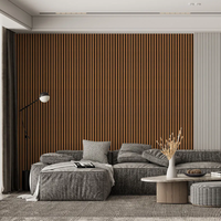 Panneaux acoustiques écologiques modernes en MDF avec finition placage 3D, absorbants le son, en polyester, 29 dB NRC, pour hôtel, école, hôpital, appartement