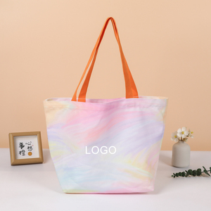 Sinh Thái Tái Chế Hữu Cơ Công Suất Lớn Bông Vải Mua Sắm Tote Túi Tie Dye Với In Logo Túi Ngoài Trời - Product Image 1