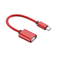 Cable adaptador OTG USB2.0 de 20 cm, 480 Mbps, USB3.0 de 10 Gbps, hembra a macho tipo C, para teléfono móvil y computadora (chapado en níquel)