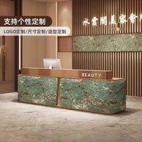 Comptoir de réception moderne en MDF laqué de luxe léger pour salon de beauté, hôtel, centre commercial, cliniques médicales et dentaires - Table de caisse