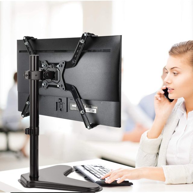 Universal Clamp-On VESA Mount Adapter Plate for Monitor Without Extension Non-VESA Monitors to VESA 75x75 Adapter Bracket