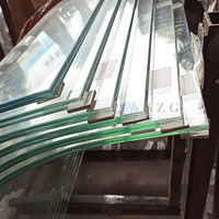 CE SGCC – verre laminé trempé incurvé de conception personnalisée pour balustrade, balustrade, cloison, écran de douche, élévateur