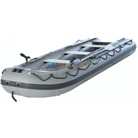 Bateau à rames en PVC pliable, bateau pneumatique rigide pour la pêche, pour 4 à 6 personnes, divertissement en plein air, bateau pneumatique offshore avec moteur