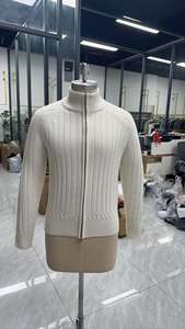 Cárdigan de <span class=keywords><strong>Hombre</strong></span> con Cuello Camisero y Cierre de Cremallera, Mezcla de Lana Merino, Manga Larga, Cierre Completo, Antibolitas, Transpirable, <span class=keywords><strong>Azul</strong></span> <span class=keywords><strong>Marino</strong></span> - Product Image 5