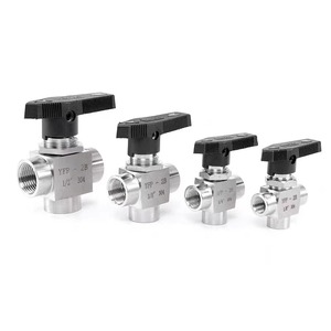 High Pressure Stainless Steel Female Thread Three-Way <strong>Instrument</strong> Trunnion <strong>Ball</strong> <strong>Valve</strong> 3/8&quot; YFP-2B L Type Manual 3-Way <strong>Ball</strong> <strong>Valve</strong> - Product Image 1