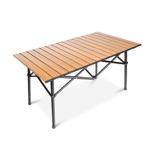 Portable <b>Folding</b> Outdoor <b>Table</b> Carbon Steel Rectangular 4 Seater Lightweight Camping Picnic Use - Product Image 3
