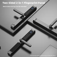 Cerradura de puerta inteligente impermeable para exteriores con reconocimiento de huellas dactilares herramientas de cerrajería de aleación de aluminio conectividad de red WIFI