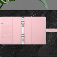 Grossiste Personnalisé 50 Enveloppes Challenge Binder Macarons A5 Planner Suit Notebook Magnétique Transparent Budget Couverture en cuir