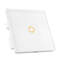Interrupteur mural intelligent WIFI Zigbee 1 voie avec indicateur LED, norme britannique, produits électriques domestiques