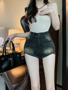 Été Femmes Vintage Slim Denim Shorts Taille Haute Short Jeans Mode Femme Casual Sexy Street Style Mini Pants - Product Image 4