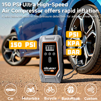 Kit d'urgence ultime 16000mAh Démarreur de saut 12V (1000A) avec compresseur d'air Chargeur USB et lumière LED