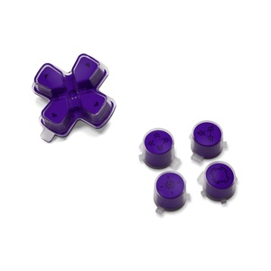 Botones de Acción D-pad Personalizados en Tres Tonos: Morado, Transparente y Negro, con Símbolos Rediseñados para el Control de PS5 - Product Image 4