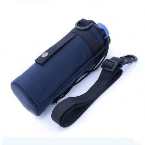 Custom Oxford Outdoor Water Bottle Cooler Holder Cycling Hiking Camping Water Bottle <b>Drawstring</b> <b>Pouch</b> with Handle - Product Image 2