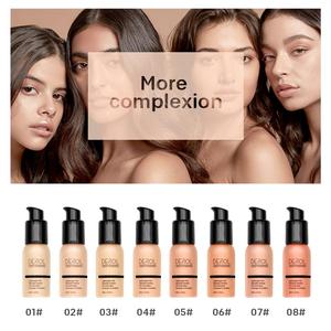 DEROL DR007 Base de Maquillaje Líquida 8 Colores Corrector Iluminador Cosméticos para Mujer Base para Piel Oscura - Product Image 4