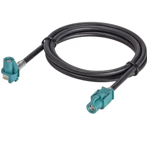 工厂fakra电缆Lvds视频高速数据传输电缆Hsd 4pin母至6pin公分路器电缆