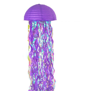 Décoration d'anniversaire sirène, lanterne en papier méduse rose, lavande, bleue, lanterne suspendue pour fête prénatale sirène, thème océan - Product Image 3