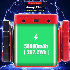 Arrancadores de batería para vehículos pesados de 12V y 24V, 56000mAh, capacidad de Litio, Kit de herramientas de emergencia automotriz para todos los coches, paquete de arranque completo - Product Image 5