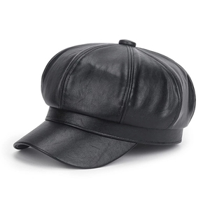 Bérets en cuir de luxe de mode en gros pour femmes, style français - Product Image 3