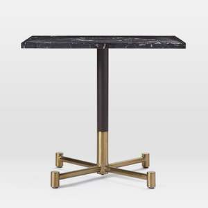 Base de table rectangulaire en marbre noir WEKIS Comfort Design Furniture <span class=keywords><strong>Cosson</strong></span>, base de table de bistrot Carla noir et laiton bicolore - Product Image 4