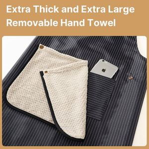 Durable Oil Proof Waterproof Adult <b>Kitchen</b> <b>Apron</b> Custom Cooking Bib with Hand Drying Towels - Product Image 2