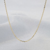 Collier en or 10 carats véritable, chaîne plate, vente en gros de bijoux, best-seller
