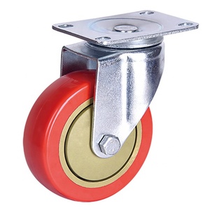 Swivel Plate With Brake on Color Polyurethane Medium Industrial PVC <strong>Plastic</strong> Universal <strong>Wheel</strong> Caster <strong>Wheels</strong> - Product Image 4