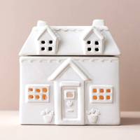 Chalet rustique en forme de décor à la maison photophore en céramique brûleur à mazout cire fondre plus chaud pour la maison fête mariage