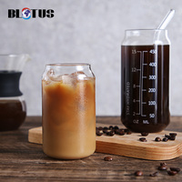 Verres à boire en verre pour café glacé et bière, 16 oz, prêts à être expédiés, forme personnalisable