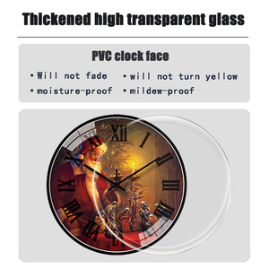 Orologio da Parete in Vetro Temperato al Quarzo di Alta Gamma, Stile Antico con Stampa a Colori per Casa, Ufficio e Soggiorno - Product Image 2