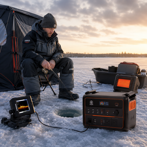 Station d'alimentation portable haute sécurité avec affichage numérique 1800W, alimentation fiable jusqu'à -40°C, stockage d'énergie pour le camping hivernal - Product Image 1