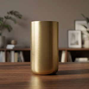 Top <b>Pick</b> Smoke Bloom Contemporary Tabletop Vase Handmade Gold Finish Geometric Design Decorative Art Piece - Product Image 5