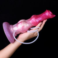 Bunter Silikon-Analdildo mit Riemen, Weicher Flüssigsilikon-Vibrator, Wasserdicht IPX6, Saugnapf, Realistisches Gefühl, für Paare
